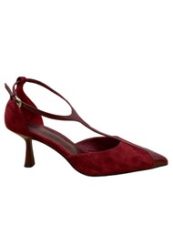 BIBI LOU Canna Pump Kid Suede - Carmin