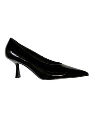 BIBI LOU Pump Wrinkled Patent Slingback - Black