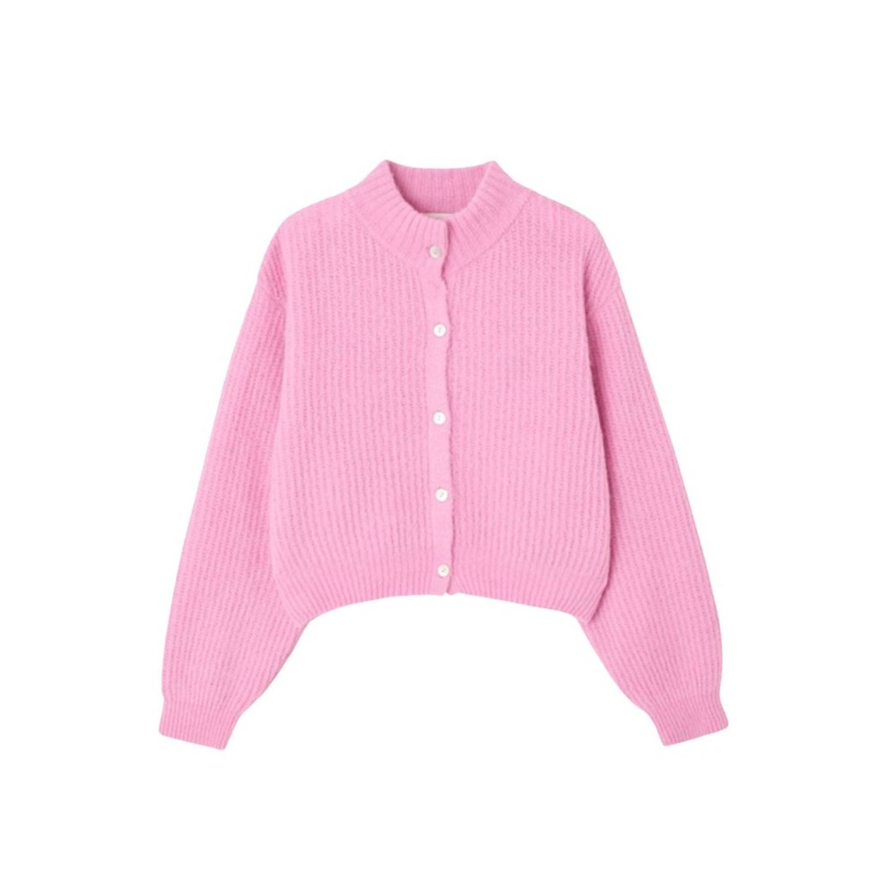 American Vintage Women's East High Collar Cardigan - Rose Bubblegum