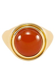 RACHEL JACKSON Evovle Carnelian Ring - Gold