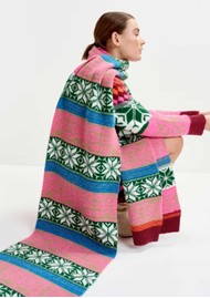 ESSENTIEL ANTWERP Icharpe Jacquard Knit Scarf - Combo1/Off White