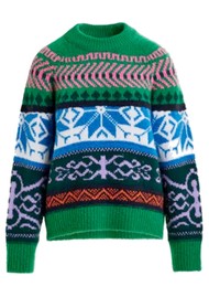 ESSENTIEL ANTWERP Irelando Jacquard Knit Jumper - Paula Green