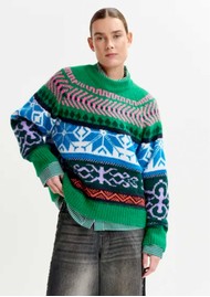 ESSENTIEL ANTWERP Irelando Jacquard Knit Jumper - Paula Green