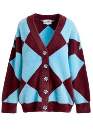 ESSENTIEL ANTWERP Iwho Harlequin Cardigan - Margot Mauve