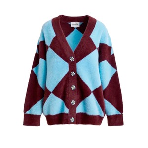 Iwho Harlequin Cardigan - Margot Mauve