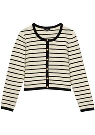 Rails Catania Striped Cardigan - Ivory Black