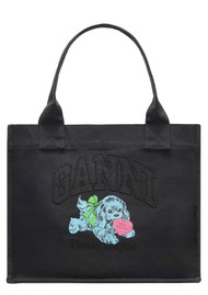 GANNI Pocket Dog Large Shoppper - Phantom