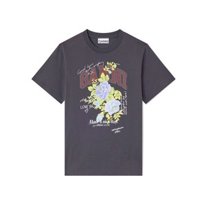 Cotton Jersey Rose T-Shirt - Phantom