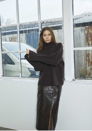 MINUS Dorothea PU Vegan Straight Skirt - Carafe