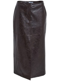 MINUS Dorothea PU Vegan Straight Skirt - Carafe