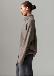 Day Birger et Mikkelsen Clarke Wool Turtleneck Jumper- Choc Chip Melange