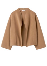 SOFT GOAT Short Wool/Cashmere Blend Jacket - Camel
