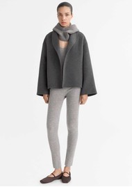 SOFT GOAT Short Wool/Cashmere Blend Jacket - Dark Grey