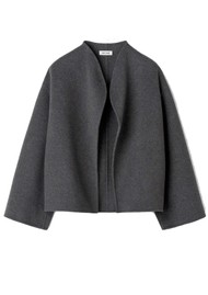 SOFT GOAT Short Wool/Cashmere Blend Jacket - Dark Grey