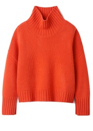 SOFT GOAT Cashmere Girlfriend Turtleneck - Tangerine