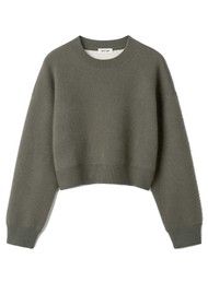 SOFT GOAT Double Faced Crewneck Cashmere Jumper - Olive