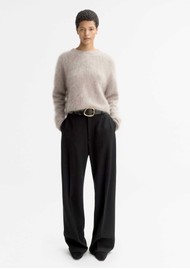 SOFT GOAT Brushed Crewneck Cashmere Jumper - Greige