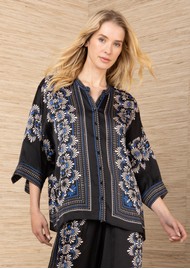 Hale Bob Batwing Graphic Printed Shirt - Black