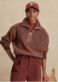 VARLEY Roselle Half Zip Fleece Jacket - Mahogany