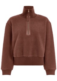 VARLEY Roselle Half Zip Fleece Jacket - Mahogany