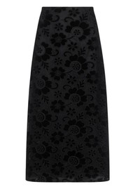 NOOKI Nicole Embroidered Floral Skirt - Black