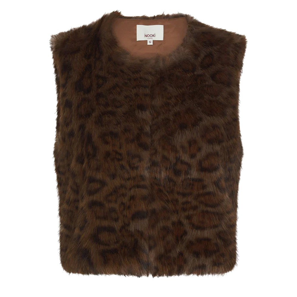 【ORDINARY JOY】Leopard Fur gilet ORDINARY JOY】Leopard Fur gilet