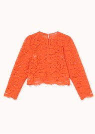 THE TINY BIG SISTER Lace Blouse - Red