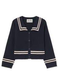 THE TINY BIG SISTER Sailor Cardigan - Navy