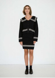 THE TINY BIG SISTER Sailor Cardigan - Navy