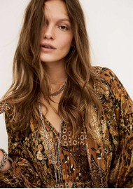 Ba&sh Pierta Midaxi Dress - Ocre