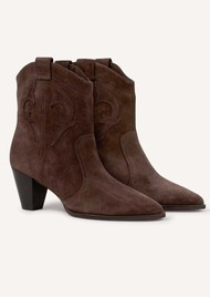 Ba&sh Casey Suede Ankle Boot - Choco