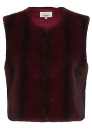 NOOKI Edelweiss Faux Fur Gilet - Plum