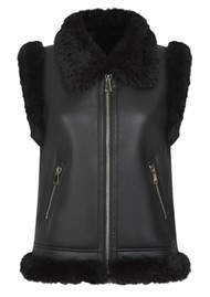 NOOKI Devina Biker Gilet - Black