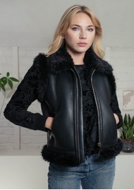 NOOKI Devina Biker Gilet - Black