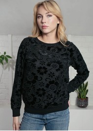 NOOKI Christie Lace Sweatshirt - Black