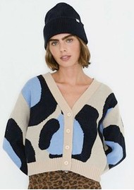 THE TINY BIG SISTER Nora Animal Cardigan - Dark Vanilla