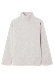 American Vintage Vitow Rollneck Jumper - Light Grey