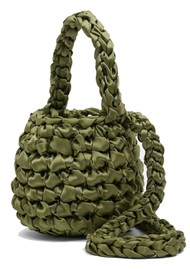 ISLA DE GAR Hive Crossbody Satin Bag - Autumn Moss
