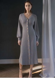 DEA KUDIBAL Leonoradea Knitted Dress - Grey Melange