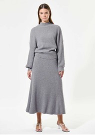 DEA KUDIBAL Gabbydea Ribbed Skirt - Grey Melange