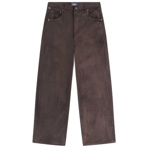 Ayla Baggy Velvet Jeans - Espresso