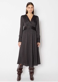 BERENICE Rubieleo V-Neck dress - Dark Leopard