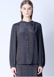 BERENICE Chana Blouse - Dark Leopard