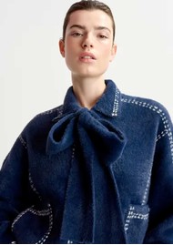 ESSENTIEL ANTWERP Ihoops Pussybow Jacket - Navy