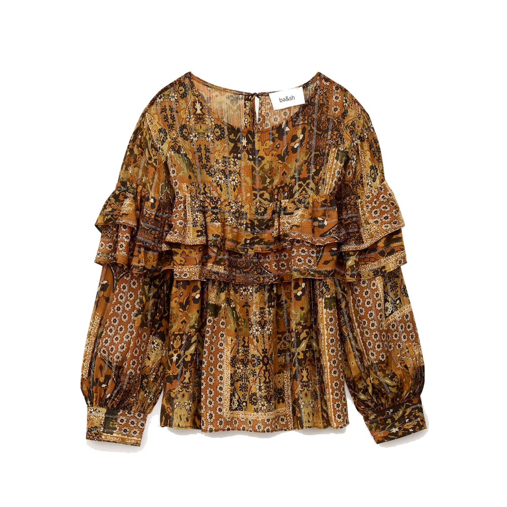 Ba&Sh Women's Pixie Tiered Blouse - Ocre