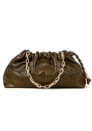 Ba&sh Vintage June Leather Bag - Kaki