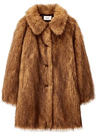 Ba&sh Lestor Faux Fur Coat - Beige