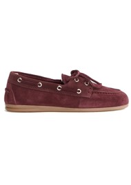 PAVEMENT Marin Suede Loafers - Bordeaux