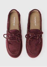 PAVEMENT Marin Suede Loafers - Bordeaux