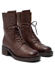 PAVEMENT Beate Lace Up Leather Boot - Brown